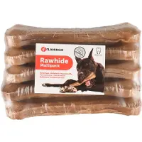 Flamingo Beef Rawhide Dog Snack 825g Marron