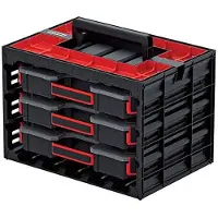 Prosperplast Skíka s 3 organizéry TAGER CASE (krabiky) 415x290x290 mm - barva: erná