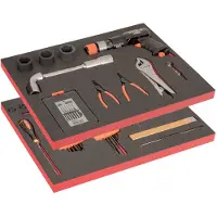 Bahco Composition Of 2 Foams Of Automotive Tools 62 Units Argenté