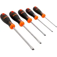 Bahco Jeu De Tournevis Fit With Rubber Handle 5 Unités