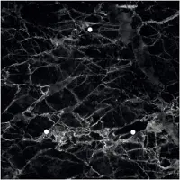 Creative Cables Rose-one System Square Cvfq403tf104 Marble Marquina Panel Argenté 400 mm