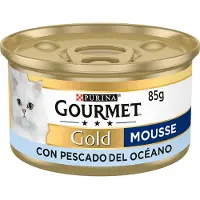 Purina Gold Gourmet Ocean Fish Mousse 24x85g Cat Food Clair 24x85g