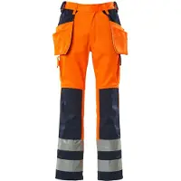 Mascot Safe Compete 09131 Hanging Pockets Big Work Pants Orange 49 / 32