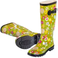 Stocker Fleurs Bottes de pluie Vert UE 35 Vert UE 35