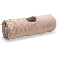 Designed By Lotte Acanalado Cat Tunnel Beige 25 x 25 x 75 cm