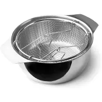 Ibili Fryer With Basket Lid Induktion 20 Cm Argenté