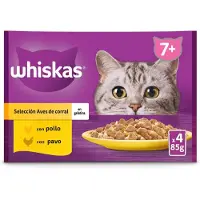 Mars Whiskas +7 Selection Birds 13x85g Cat Snack 4 Units Violet