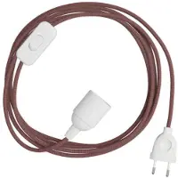 Creative Cables Kit De Câble Snakebis Zig-zag E14 Avec Douille. Cordon En Tissu Zigzag Et Fiche à 2 Broches 1.8 M