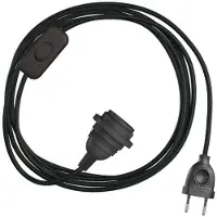 Creative Cables Abat-jour Snakebis E14-jeu De Câbles Avec Douille. Câble En Tissu Coloré Et Fiche à 2 Broches 1.8 M