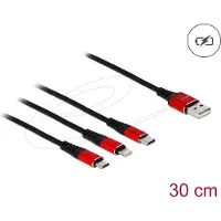 DeLOCK 85891 USB 3in1 Ladekabel für Lightning/Micro-USB/USB C 30cm