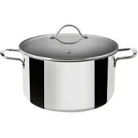 Supreme Faitout à Induction Avec Couvercle En Verre Acier Inoxydable 24 Cm