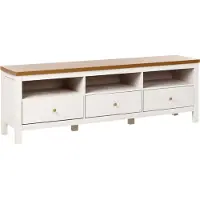 Beliani Meuble Tv Inverell Blanc Bois