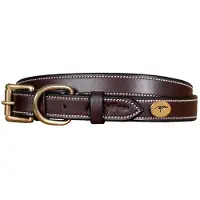 Dyon Flat Leather Dog Collar Marron 45 cm
