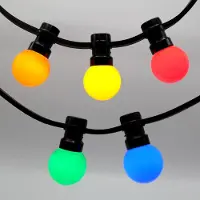 LumenXL Guirlande guinguette de 34 mètres avec 70 ampoules LED colorées