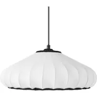 Beliani Lampe à suspendre Blanc avec abat-jour en nylon Design moderne Éclairage Lampe à suspendre Salle à manger Salon Chambre à coucher