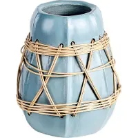 Beliani Vase décoratif en terre cuite bleue 27 cm KAMERING (1x)