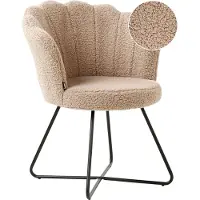 Beliani Fauteuil Lovelock Bouclé Beige