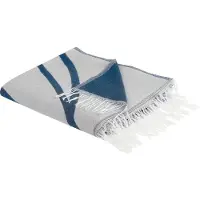 Beliani Couverture Haprek 130 X 170 Cm Bleu