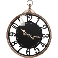 Beliani Horloge murale Ø 44 Cm Noir Alloza Lumarko