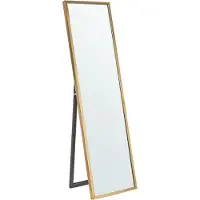 Beliani Miroir de sol doré 40 x 140 cm design moderne avec cadre