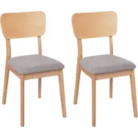 Beliani Ensemble de 2 chaises de salle à manger Bois Minier Marron clair Lumarko !