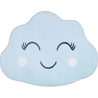 Beliani Tapis pour enfants bleu clair 90 x 120 cm motif nuages Tapis à poils courts CUMULUS (120 x 90 cm)