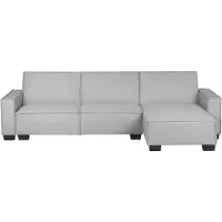 Beliani Canapé D'angle Romedal Gris Clair Tissu Côté Gauche