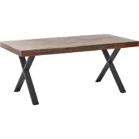 Beliani Table De Repas Clifton Bois Foncé 180 Cm 90 Cm Bois