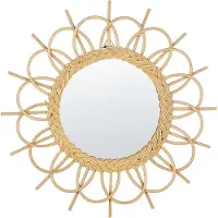 Beliani Miroir TELAKIA Rotin Naturel