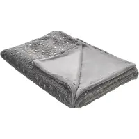Beliani Couverture Alazeya 150 X 200 Cm Gris
