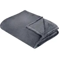 Beliani Couverture Bayburt 200 X 220 Cm Gris