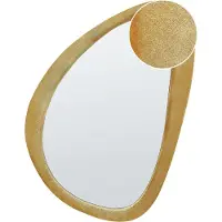Beliani Miroir VENAS Velours Moutarde