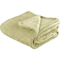 Beliani Couverture Namdu 125 X 150 Cm Vert Olive