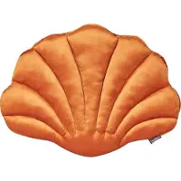 Beliani Coussin Consolida Velours Unicolore Orange