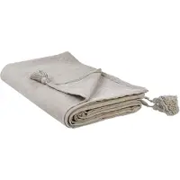 Beliani Couvre-Lits Lindula Coton 150 X 200 Cm Taupe