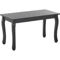 Beliani Table basse noire plateau MDF pieds en pin 80 x 40 cm plateau rectangulaire français shabby chic