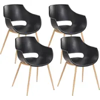 Beliani Ensemble de 4 chaises de salle à manger Millers Black Lumarko !