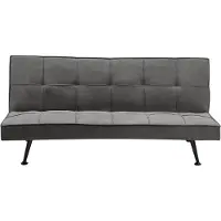 Beliani Canapé-Lit Hasle Gris Foncé Tissu