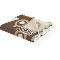 Beliani Couverture Siddha Tissu 130 X 170 Cm Marron