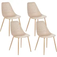 Beliani Ensemble de 4 chaises de salle à manger Hazelton Beige Lumarko !