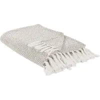 Beliani Couvre-Lits Toutli Coton 200 X 220 Cm Taupe