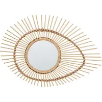 Beliani Miroir BARIO Bambou Naturel