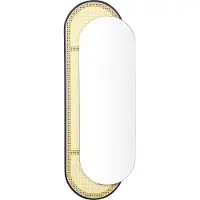 Beliani Miroir CREIL Rotin Naturel