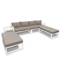 Perel Ensemble De Salon - Tout-en-un - Blanc + Gris