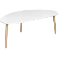 Beliani Grande Table Basse Blanche Fly