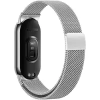 Beline Mi Band 9/8 Magnetic Strap Silver (Acier inoxydable), Sangles de montre, Argent