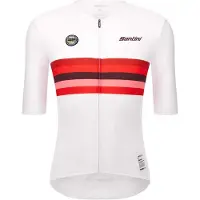 Santini Uci World Champion Japan 2025 Short Sleeve Jersey Blanc 2XS
