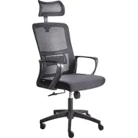 Beliani Chaise De Bureau Monarch Tissu Noir