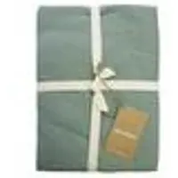 Matt & Rose Parure De Lit Unie En Coton Lavé Lichen 260x240+2x65x65cm