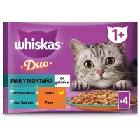 Whiskas Savoureux Duo Mer &amp; Montagne Nourriture Humide Pour Chat 13x4x85g